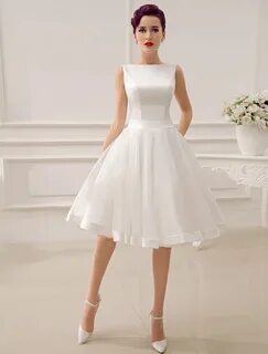 Короткое свадебное платье Винтажное свадебное платье 1950-х 
