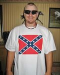 Literally just a white guy wearing a confederate flag t-shir