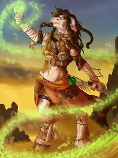 Female minotaur, Warcraft art, Fantasy female warrior