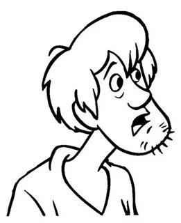 Scooby Doo Coloring Pages Shaggy Looking Confused Printable 