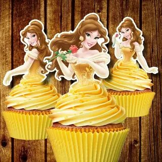 PRINTABLE Princess Belle Cupcake Toppers / Beauty & the Beas