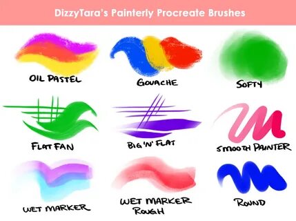 DizzyTara's Painterly Procreate Brushes Procreate brushes, P