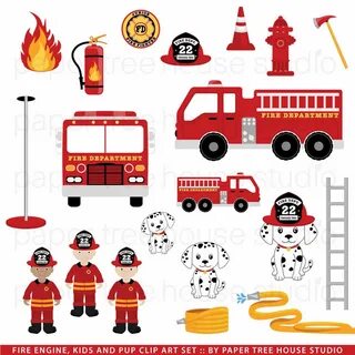 Fire Truck Clip Art. Firefighters. Fire Station Clip Art. Fi