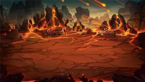 lava game locations Fantasy art landscapes, Anime background