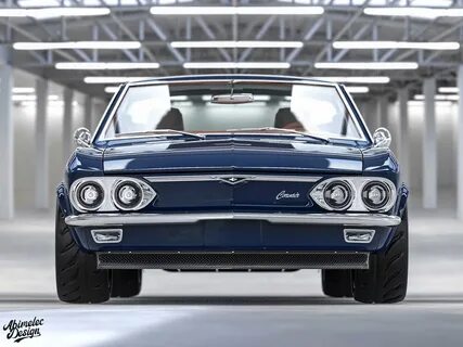 Рендеринг Corvair V8 с двигателем среднего расположения