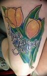 фото тату тюльпан на ноге 06.04.2019 № 014 - tattoo tulip on