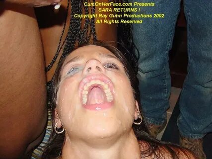 Sara with Pierced Tongue Enjoying Bukkake :: belas de dar ag
