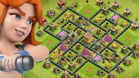 INSANE TOWN HALL 8 TH8 FARMING ⁄ TROPHY BASE LAYOUT 2020 COP