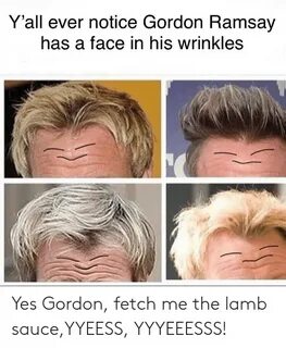 Y'all Ever Notice Gordon Ramsay Has a Face in His Wrinkles Y