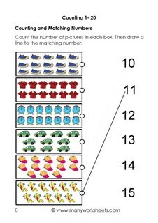 Worksheet Matching Numbers And Counting Printable Worksheets