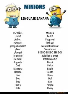 El lenguaje banana de los Minions. ESPAÑOL - MINION*Hola! - 