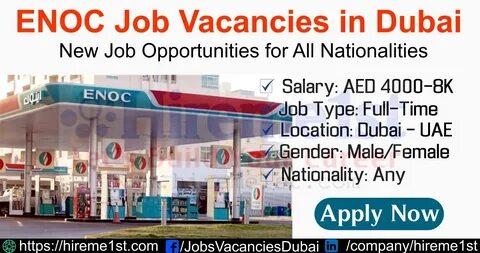 ENOC Careers Dubai / ENOC Dubai Job Vacancies 2022