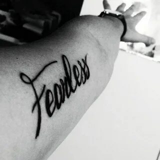 20 Fearless Tattoo Designs For Men - Powerful Word Ink Ideas