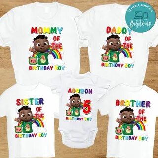 Cocomelon Cody Birthday Family Matching Party Shirts Bobotem