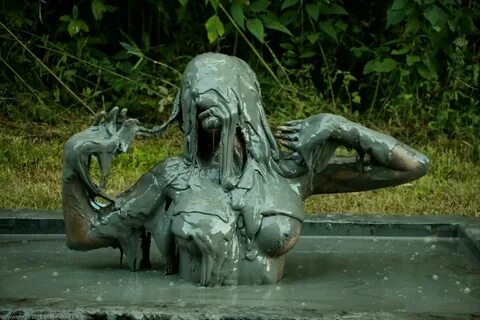 mudpuddlevisuals.com Muddy girl, Garden sculpture, Lion scul