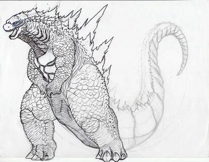 kids coloring page godzilla - Clip Art Library