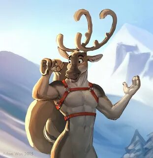 #131463 - safe, artist:zaush, cervid, deer, mammal, reindeer