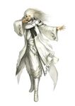 Male Human Sorcerer White Robe - Pathfinder PFRPG DND D&D 3.