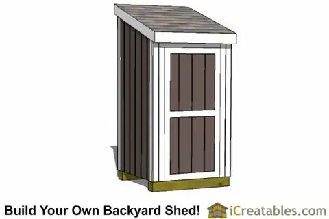 4x4 Lean-to Shed - Small Shed Plans - Garden Shed - iCreatab
