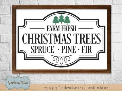 Farm fresh Christmas trees svg. Christmas svg cut file. Etsy