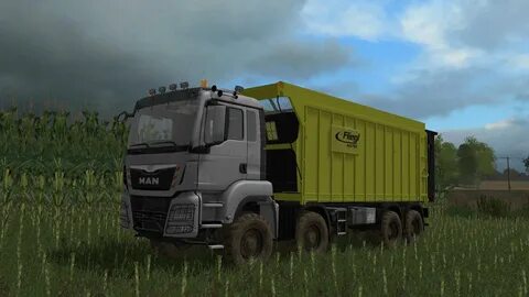 MAN TGS fliegl 8x8 v3.1.0 FS17 - Farming Simulator 17 mod / 