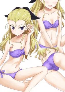 Safebooru - 1girl ass assam bikini black ribbon blonde hair 