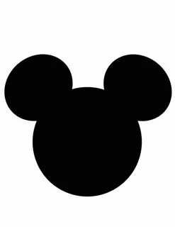Mickey ears Mickey mouse silhouette, Mickey mouse template, 