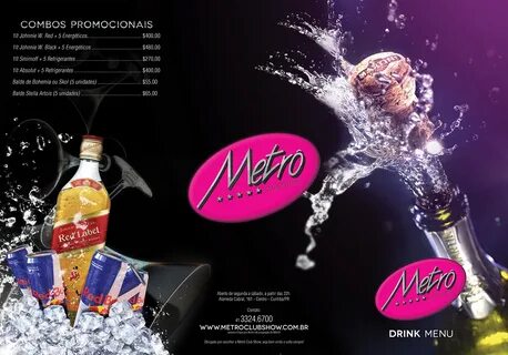 Metro Club Show - Drink Menu on Behance