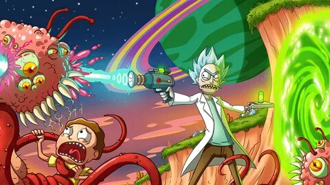 Rick And Morty vs. Aliens HD 4K Wallpaper #8.320