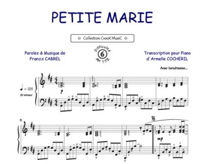 Sheet Music : Petite Marie Crock'Music (Piano solo)