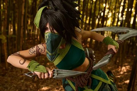 Скачать обои Akali, League of Legends, Cosplay, раздел стиль