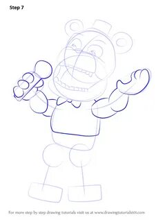 Step by Step How to Draw Withered Freddy from Five Nights at