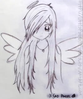 Sad Angel Drawing at PaintingValley.com Explore collection o