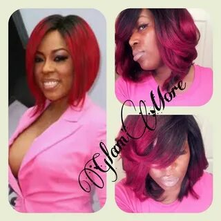 Red Ombre Weave Inspired By K. Michelle Video - Black Hair I