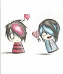 Emo drawing Emo art, Emo couples, Cute little drawings