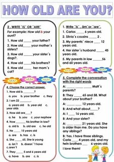 HOW OLD ARE YOU Learn english, English grammar, English gram