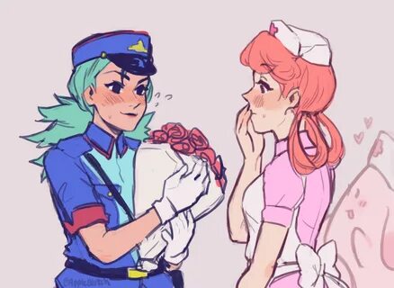 Ashe 🔪 chibi comms open na Twitterze: "Nurse Joy and Officer Jenny anybody? 👀 💕 