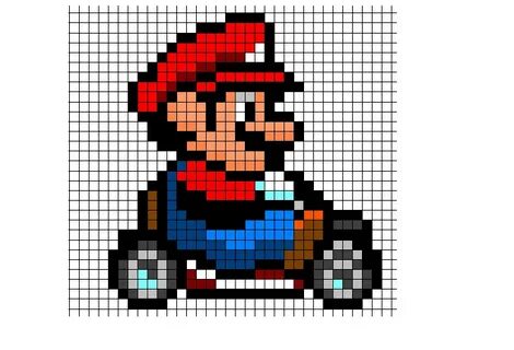 8 Bit Mario Pixel Art Grid - Goimages O