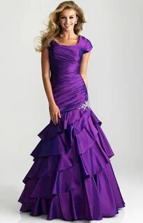 Pin by Cathy Coleman on I Dream In Purple Tiered prom dress,
