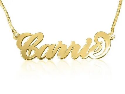 14k Gold Carrie Name Necklace Carrie necklace, 14 karat gold