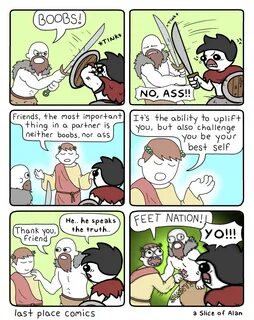 Boobs VS Ass ft. a Slice of Alan - Last Place Comics.