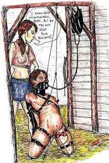 Augustine Femdom Enema and Torture Artwork- Western Comic