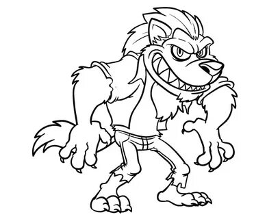 Wolf man coloring page - Coloringcrew.com