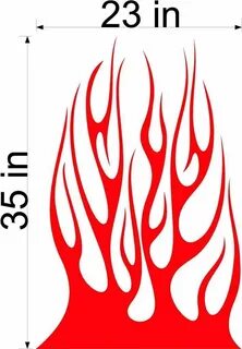 Fire Flame Stripe Car Truck Hood Decal Graphics Racing Trail