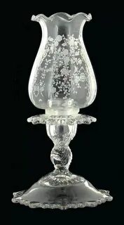Vintage Cambridge Glass Antique hurricane lamps, Hurricane l