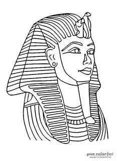 Tutankhamun mask Egyptian drawings, Egyptian art, Coloring p