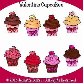 Cupcake Clip Art (Valentine) by Jeanette Baker Clip art, Art
