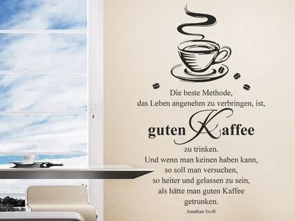 Wandtattoo Guten Kaffee trinken WANDTATTOO.DE
