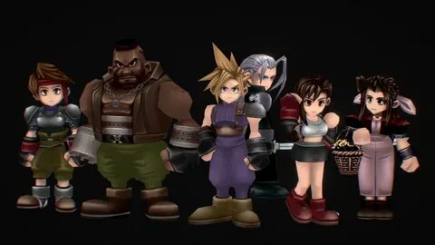 final fantasy 7 chibi - 3D model by gorkystyle (@gorkystyle)