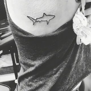 Simple shark tattoo on rib*** Small shark tattoo, Simple sha